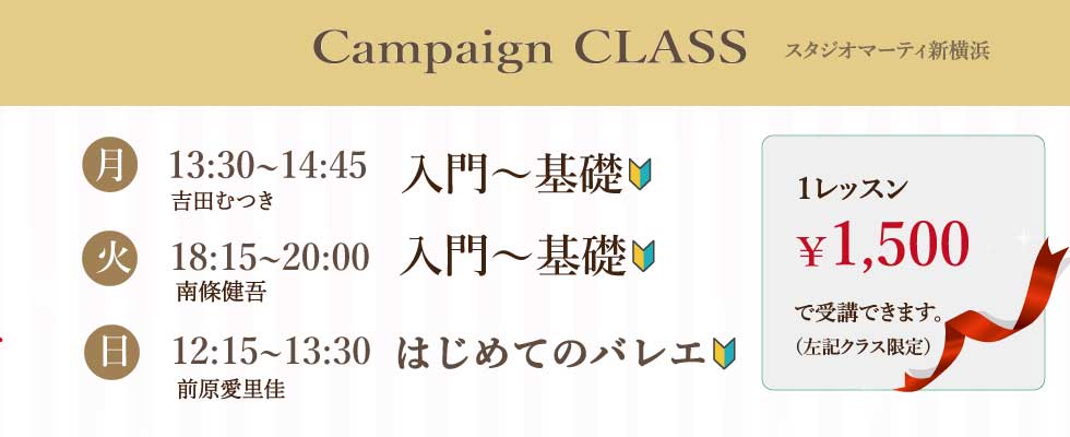 バレエスタジオ スタジオマーティ 横浜市港北区 新横浜 大人バレエ 子供のバレエ教室 オープンクラス バレエ オンラインレッスン開講中